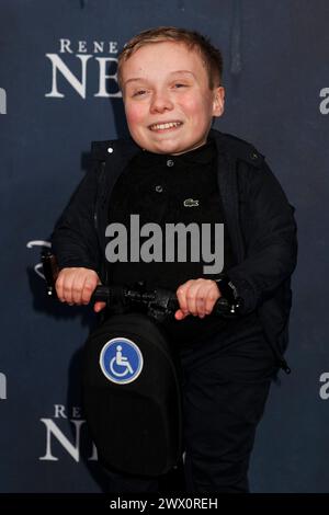 London, Großbritannien. März 2024. Lenny Rush besucht die Renegade Nell World Premiere in Everyman Borough Yards in London Bridge, London. (Foto: Cat Morley/SOPA Images/SIPA USA) Credit: SIPA USA/Alamy Live News Stockfoto