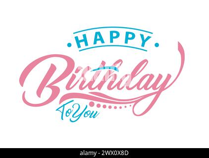 Alles Gute Zum Geburtstag Typografie, Vektor-Illustration Stock Vektor