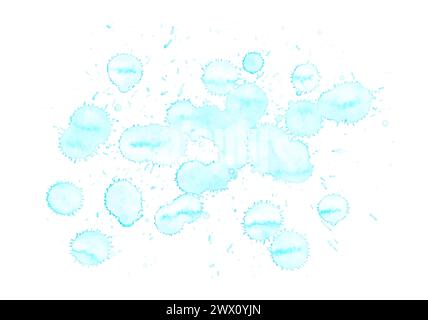 Blaues Aquarell Gemalt, Vektor-Illustration Stock Vektor
