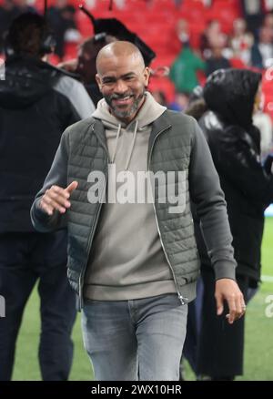 Kieran Dyer ehemaliger englischer Spieler beim internationalen Freundschaftsfußballspiel zwischen England und Belgien im Wembley-Stadion in London, Großbritannien. März 2024. Quelle: Action Foto Sport/Alamy Live News Stockfoto