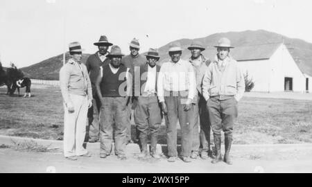 Viejas Band of Kumeyaay Indians: Fotos von OS B. Fry, Pete Lenmon, Sam Brown, Czerny Anderson und anderen auf der Baron Long Ranch CA. 1936-1942 Stockfoto