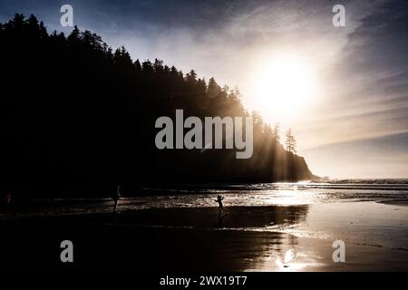 Short Sands Beach im Oswald West State Park in der Nähe von Manzanita, Oregon, USA. Stockfoto