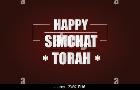 Happy Simchat Torah stilvolles Design mit Textabbildung Stock Vektor