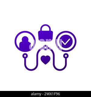 Symbol „Customer Journey“ auf weiß Stock Vektor