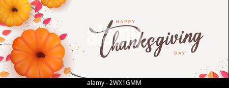 Einfache Thanksgiving Grußkarte Vektor Illustration. Geeignet für Poster, Banner, Flyer, Einladung und Web-Header. Stock Vektor