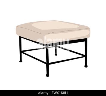 Otterhocker im Freien, Fußrastenvektor auf weiß. Stock Vektor