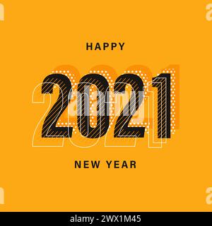 Happy New Year 2021 Hintergrund Vektor Illustration Stock Vektor