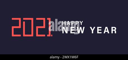 Happy New Year 2021 Hintergrund Vektor Illustration Stock Vektor