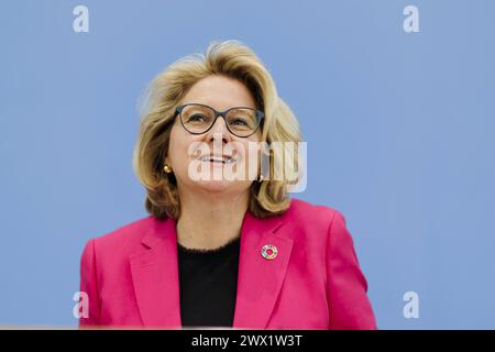 Svenja Schulze SPD, Bundesministerin für wirtschaftliche Zusammenarbeit und Entwicklung, Berlin, 19.03.2024. Berlin Deutschland *** Svenja Schulze SPD , Bundesministerin für wirtschaftliche Zusammenarbeit und Entwicklung, Berlin, 19 03 2024 Berlin Deutschland Copyright: xUtexGrabowskyxphotothek.dex Stockfoto