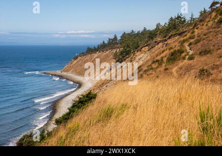 Blick auf die Küste im Fort Ebey State Park im US-Bundesstaat Washington Stockfoto