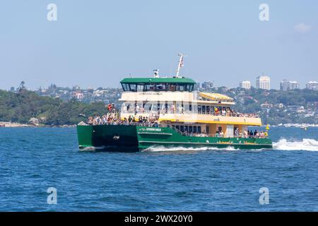 Manly Fähre nach Manly, North Harbour, North Sydney, Sydney, New South Wales, Australien Stockfoto