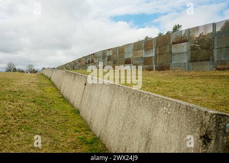 Geisa , 250224 , Gedenkstätte Point Alpha im Bild: Die Grenzanlage *** Geisa , 250224 , Gedenkstätte Point Alpha im Bild die Grenzanlage Stockfoto