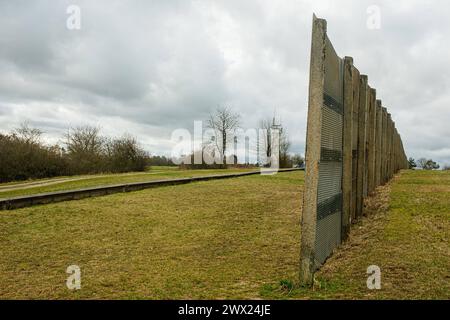 Geisa , 250224 , Gedenkstätte Point Alpha im Bild: Die Grenzanlage *** Geisa , 250224 , Gedenkstätte Point Alpha im Bild die Grenzanlage Stockfoto