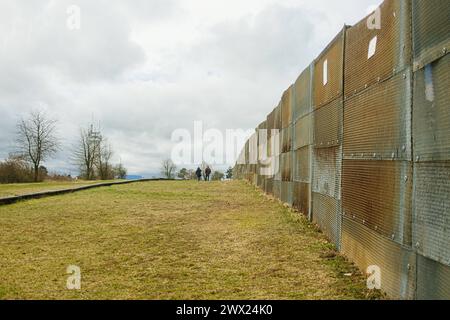 Geisa , 250224 , Gedenkstätte Point Alpha im Bild: Die Grenzanlage *** Geisa , 250224 , Gedenkstätte Point Alpha im Bild die Grenzanlage Stockfoto