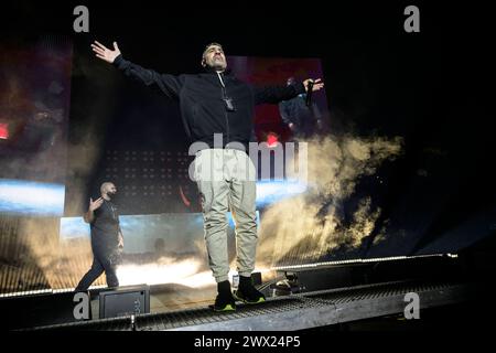 Bushido KÖNIG FÜR IMMER Tour 2024 live in der Olympiahalle, München am 23.03.2024 *** Bushido KÖNIG FÜR IMMER Tour 2024 live in der Olympiahalle, München am 23 03 2024 Stockfoto