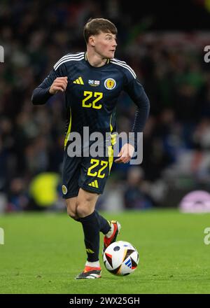 Glasgow, Großbritannien. März 2024. Nathan Patterson aus Schottland während des internationalen Freundschaftsspiels im Hampden Park, Glasgow. Der Bildnachweis sollte lauten: Neil Hanna/Sportimage Credit: Sportimage Ltd/Alamy Live News Stockfoto