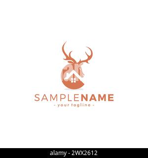 Deer Home Logo. Real Estate Logo Stock Vektor
