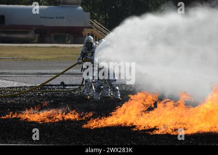 Ausbildung Der Feuerwehr, Texas Stockfoto