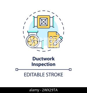 Symbol für mehrfarbiges Konzept der Kanalinspektion Stock Vektor
