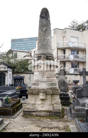 MONTPARNASSE FRIEDHOF BERÜHMTE GRÄBER PARIS Stockfoto