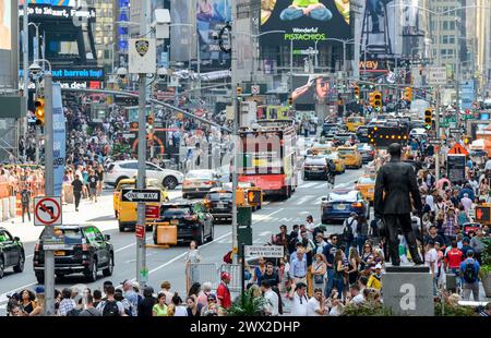 USA, New York City, Manhattan, Time Square an der Kreuzung Broadway und Seventh Avenue / USA, New York City, Manhattan, Time Square Stockfoto