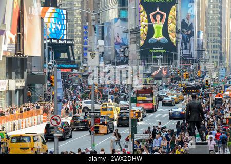 USA, New York City, Manhattan, Time Square an der Kreuzung Broadway und Seventh Avenue / USA, New York City, Manhattan, Time Square Stockfoto