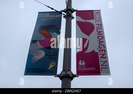 Flag Roze Filmdagen In Amsterdam, Niederlande 21-3-2024 Stockfoto