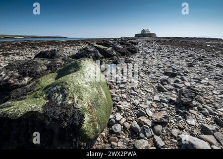 St Cwyfan's Church Llangwyfan Aberffraw auf Ynys Mon Anglesey Gwynedd North Wales Stockfoto