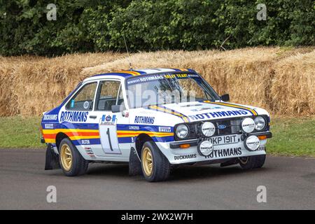 1981 Ford Escort Mk2 RS1800 beim Goodwood Festival of Speed 2023 in Sussex, Großbritannien Stockfoto