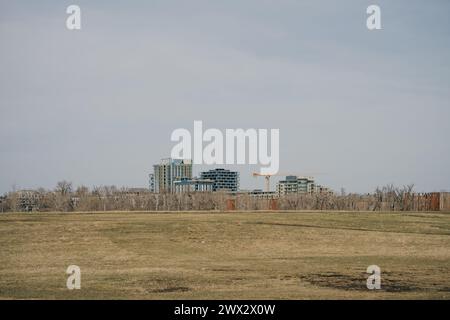 Calgary, Alberta Kanada - Mai, 2. Mai 2023 Downtown, Zentrum von Calgary. . Hochwertige Fotos Stockfoto