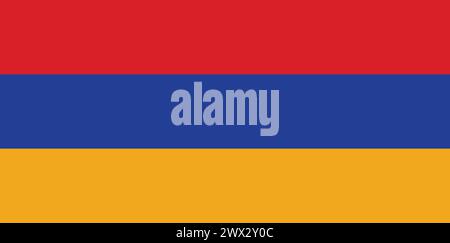 Nationalflagge von Armenien, Armenien Zeichen, Armenien Flagge Stock Vektor