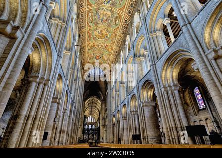 Inneres der historischen Kathedrale von Ely Cambridgeshire England Großbritannien Stockfoto