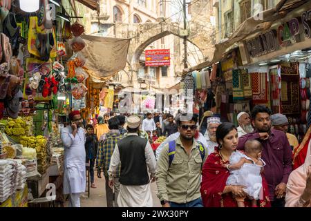 Indien, Rajasthan, Ajmer, Strassenszene im Marktviertel unterhalb der Adhai-din-ka-Jhonpra-Moschee Stockfoto