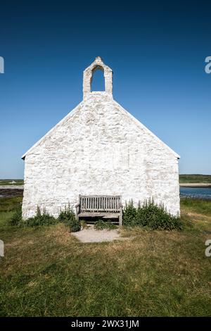 St Cwyfan's Church Llangwyfan Aberffraw auf Ynys Mon Anglesey Gwynedd North Wales Stockfoto