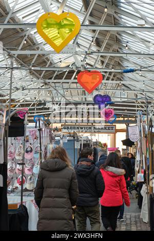 Greenwich Indoor & Outdoor Market London, England, Großbritannien Stockfoto