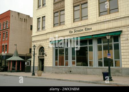 Das Vintage-Schild der Scranton Times, Scranton, Pennsylvania Stockfoto