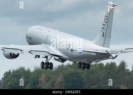 Eine Boeing KC-135 Stratotanker Luftbetankungsflugzeug der USAF. Stockfoto