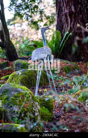 Crane Statue - Bellevue Botanischer Garten Stockfoto