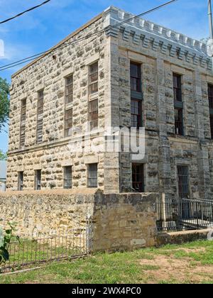 1865 Gillespie County Jail in Fredericksburg Texas – April 2023 Stockfoto