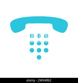 Symbol für Wähltasten auf weißem Hintergrund. Aus blauer Symbolgruppe. Stock Vektor