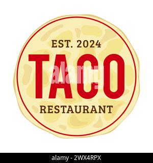 Taco oder Tortilla Restaurant Logo Stock Vektor