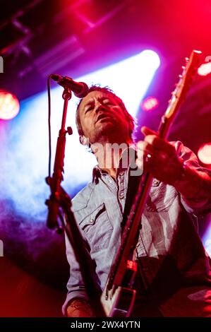 London, Vereinigtes Königreich. März 2024. Chris Shiflett, Gitarrist der Foo Fighters, spielt einen Solo-Auftritt im Electric Ballroom in Camden Town. Cristina Massei/Alamy Live News Stockfoto