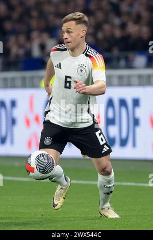 Decines Charpieu, Frankreich. März 2024. Joshua Kimmich von Deutschland während des internationalen Freundschaftsfußballspiels zwischen Frankreich und Deutschland am 23. März 2024 im Groupama-Stadion in Decines-Charpieu bei Lyon, Frankreich - Foto Jean Catuffe/DPPI Credit: DPPI Media/Alamy Live News Stockfoto