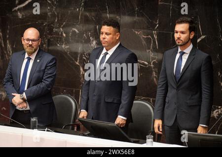 Homenagem para Ronaldo Fenomeno - Assembleia de Minas Gerais BELO HORIZONTE MG, 03/27/2024 - Versammlung der Minas / Homeage - die Versammlung der Minas zollt Ronaldo Fenomeno mit dem Titel Ehrenbürger für die Verdienste des ehemaligen Spielers für den Staat MG am Mittwochabend, 27. IMAGO / Gustavo Minas Gerais Brasil Copyright: XGustavoxRabelox Stockfoto