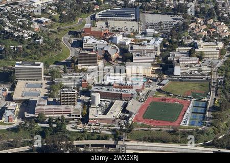 Eine allgemeine Luftaufnahme von Cal State LA am Montag, 25. März 2024 in Los Angeles. Stockfoto