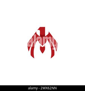 M Eagle-Logo. Letter M One Logo Stock Vektor