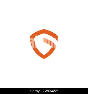 G Abschirmung Logo einfach. Buchstabe G Stock Vektor
