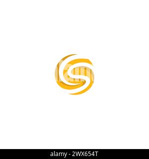 CS-Logo abstrakt. SC-Logo mit Buchstabe Stock Vektor