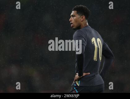 London, Großbritannien. März 2024. Jude Bellingham aus England während des internationalen Freundschaftsspiels im Wembley Stadium, London. Der Bildnachweis sollte lauten: Paul Terry/Sportimage Credit: Sportimage Ltd/Alamy Live News Stockfoto