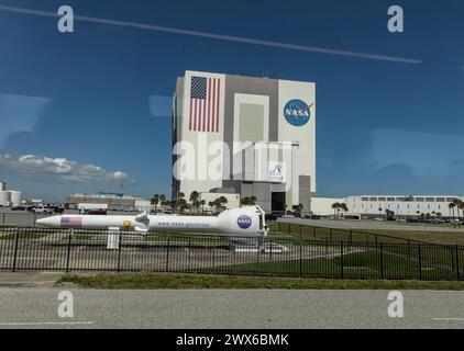 CAPE CANAVERAL, FLORIDA - 15. MÄRZ 2024. Gebäude der NASA, Kennedy Space Centre, Florida, USA Stockfoto
